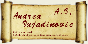 Andrea Vujadinović vizit kartica